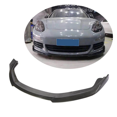 For Porsche Panamera 970 Base Hatchback 14-16 Carbon Fiber Front Bumper Lip Chin Spoiler-Ahacarbon