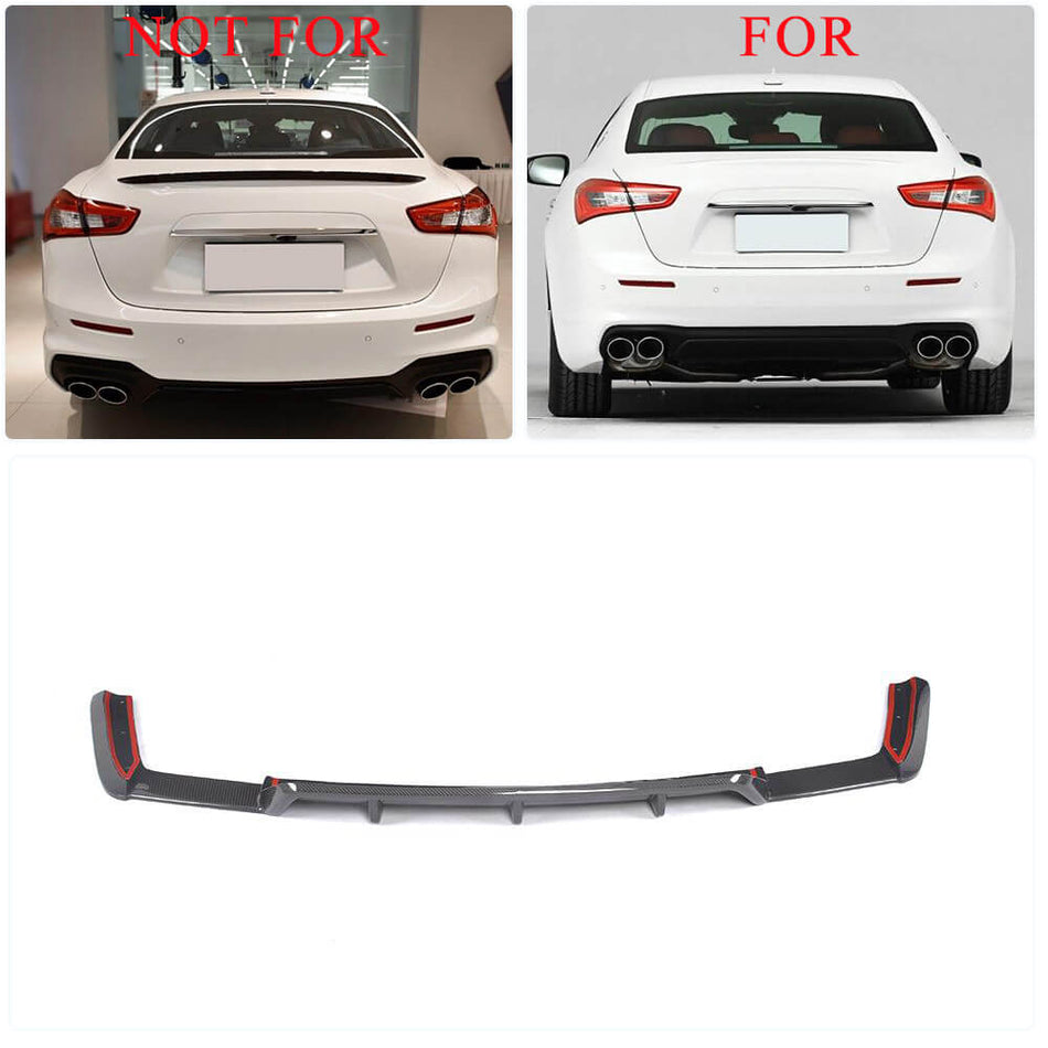 Maserati Ghibli Carbon Fiber Rear Diffuser Valance Lip | Exterior Mods