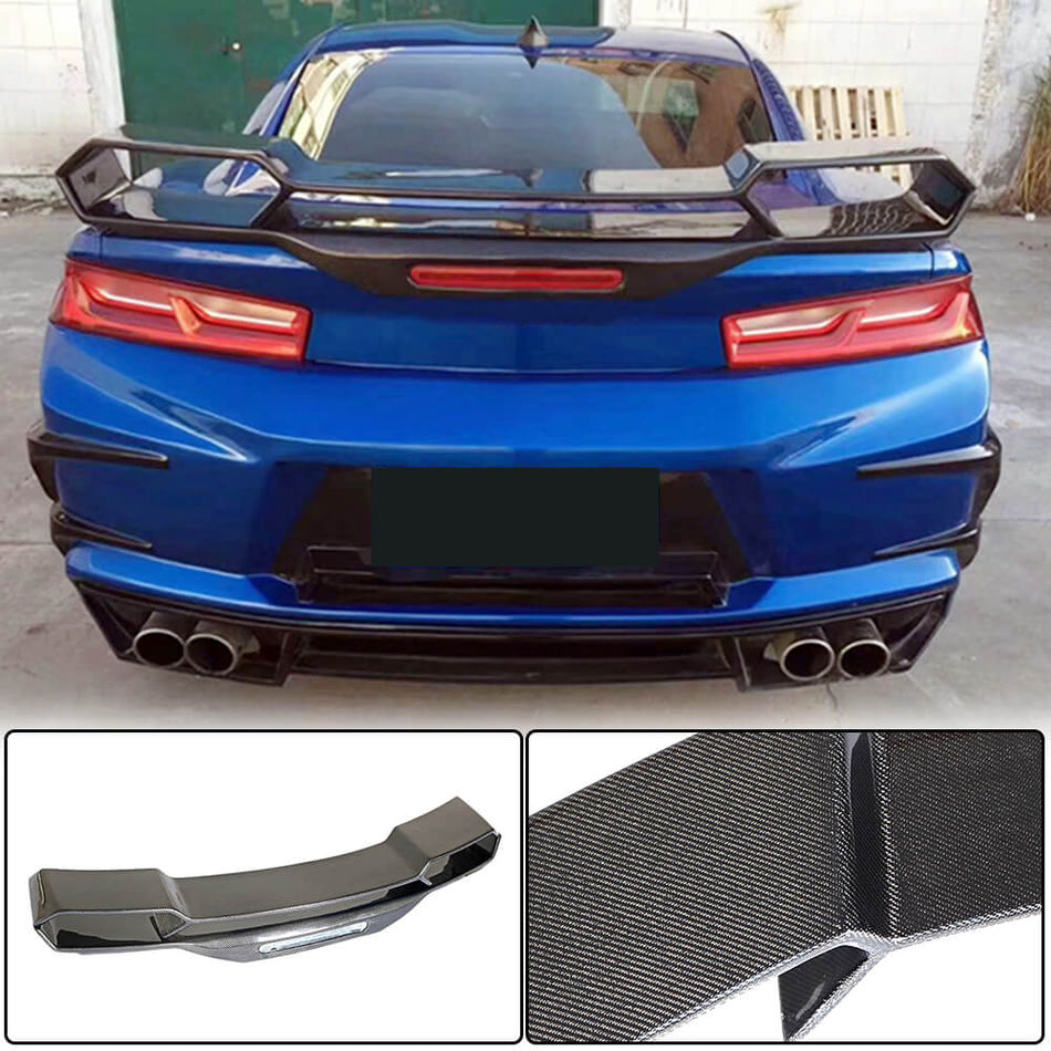 For Chevrolet Camaro ZL1 LT LS SS RS Carbon Fiber Rear Trunk Boot Spoiler Wing Lip