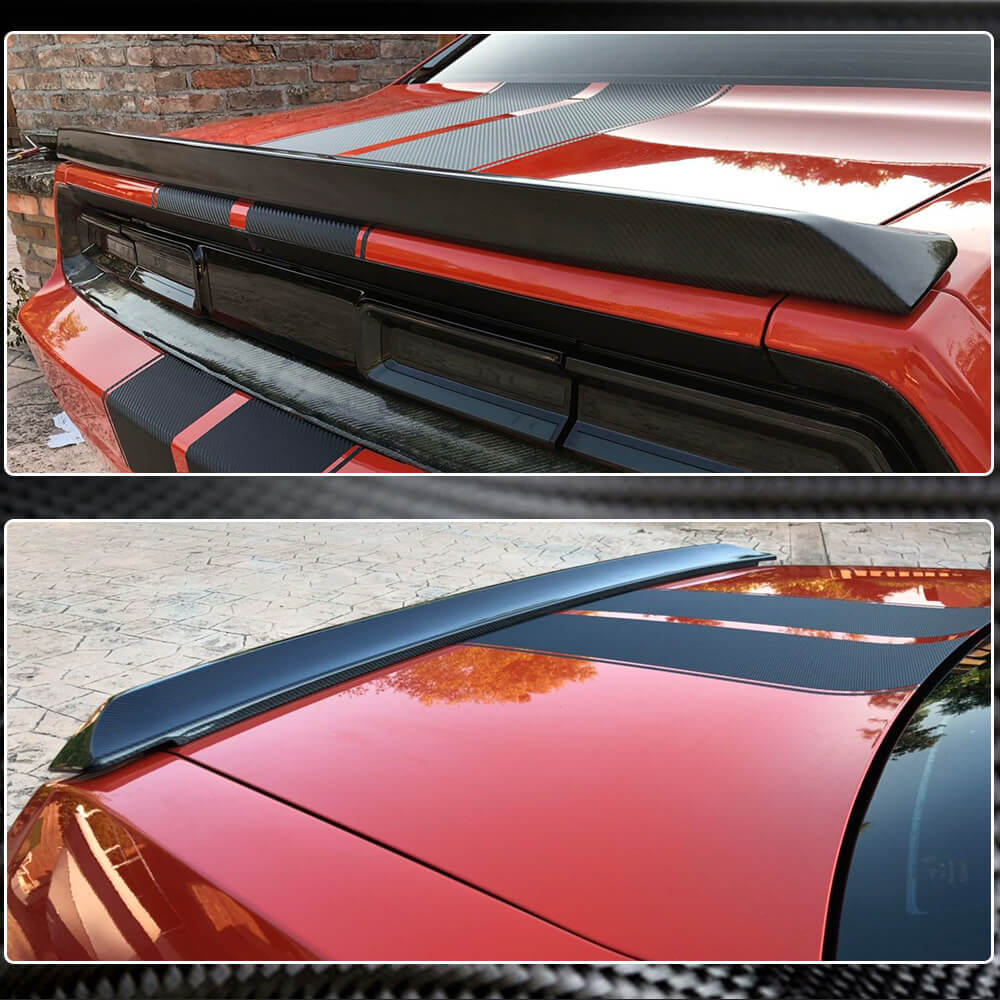2008-2014 Dodge Challenger Carbon Fiber Trunk Spoiler & Rear Wing Lip ...