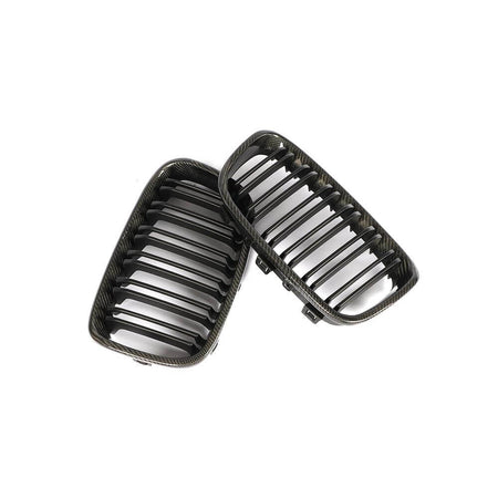 For BMW 1 Series F20 F21 Hatchback Pre-LCI Carbon Fiber Front Grille Frame Bumper Grill Outline Trim Decoration Emblem-Ahacarbon