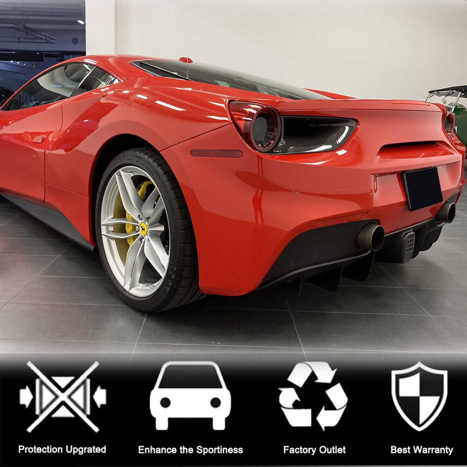 For Ferrari 488 GTB Carbon Fiber Rear Taillight Air Vent Cover Exterior Accessories