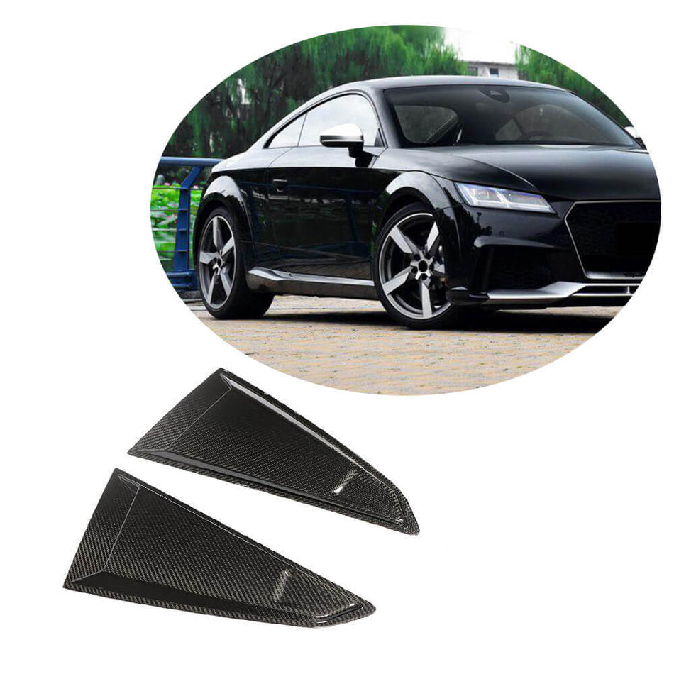 For Audi TT TTS TTRS Mk3 8S Dry Carbon Fiber Quarter Window Air Scoops Fender Vents