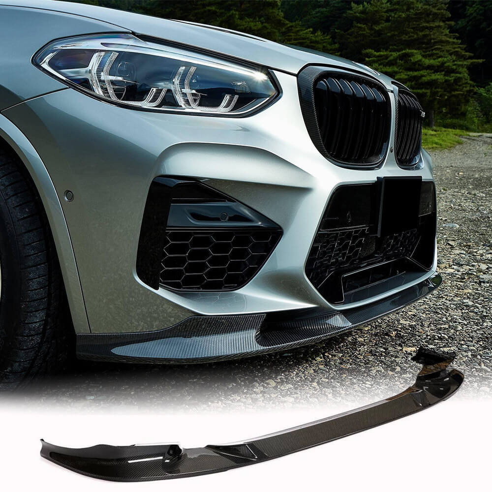 BMW X3 M F97 X4 M F98 Pre-LCI 2019-2021 Front Bumper Lip Carbon Fiber/FRP-Ahacarbon