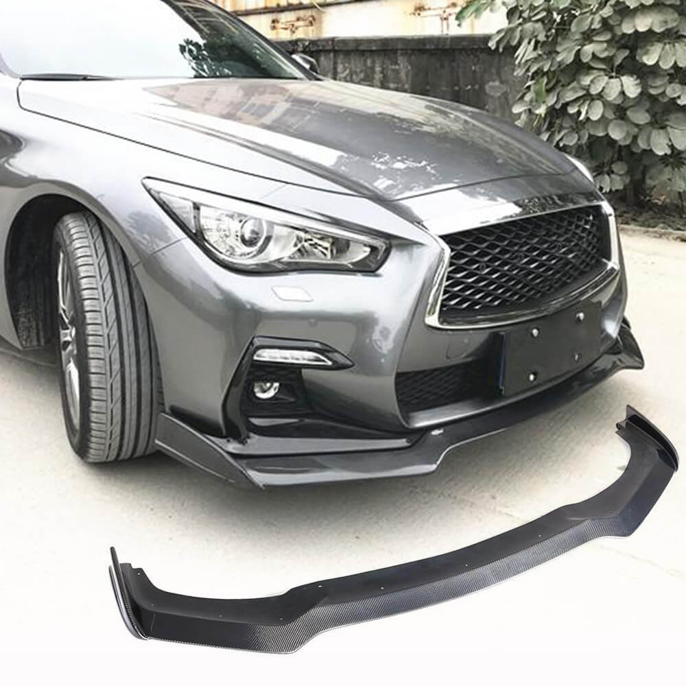 Q50 Front Infiniti Q50 Carbon Fiber Front Bumper Lip | Custom Infiniti, Top Fit ...