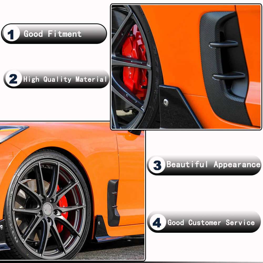 Kia Stinger Carbon Fiber Side Air Fender Vents Exterior Mods Ahacarbon