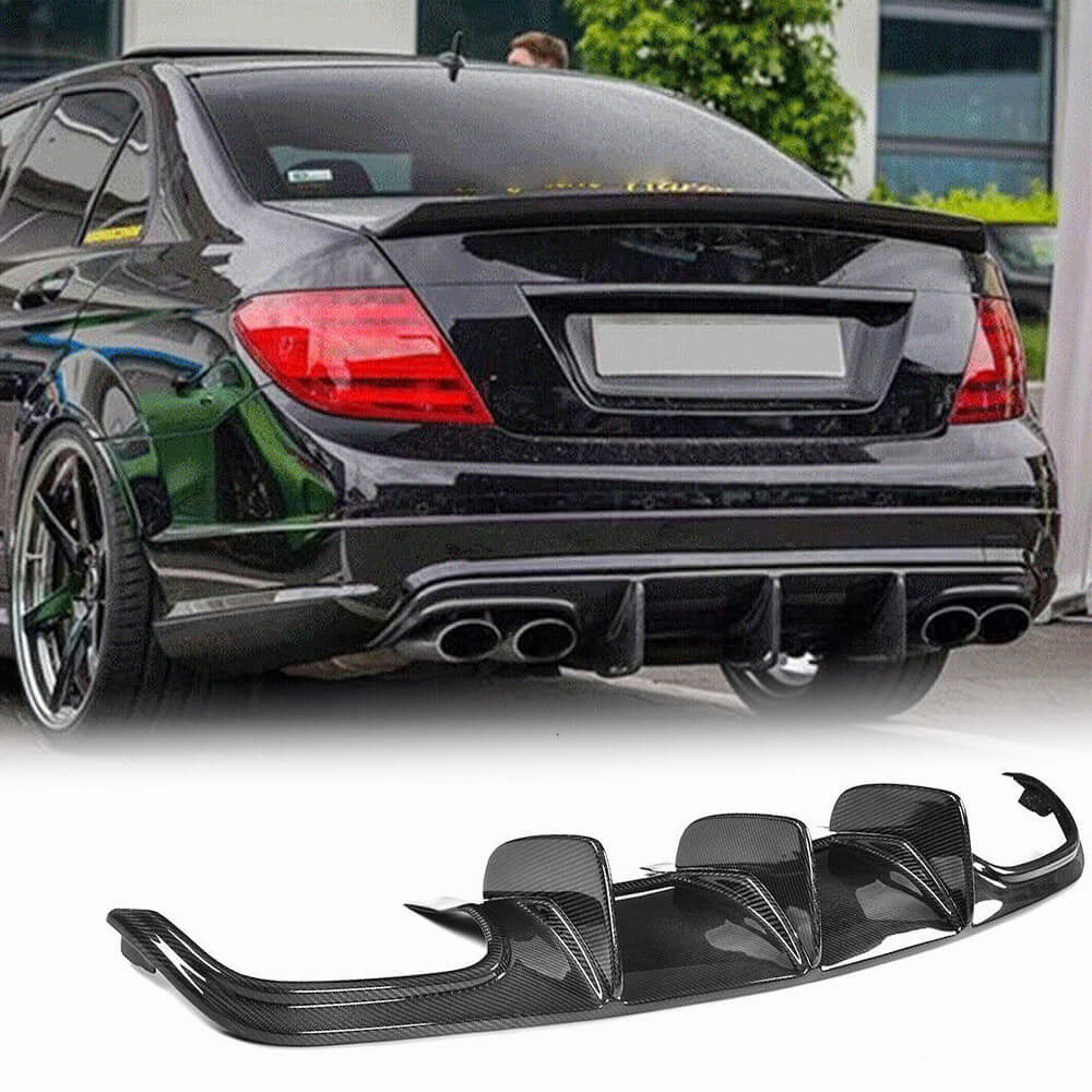Mercedes Benz W204 C63 Pre-facelift Carbon Fiber Rear Diffuser Lip