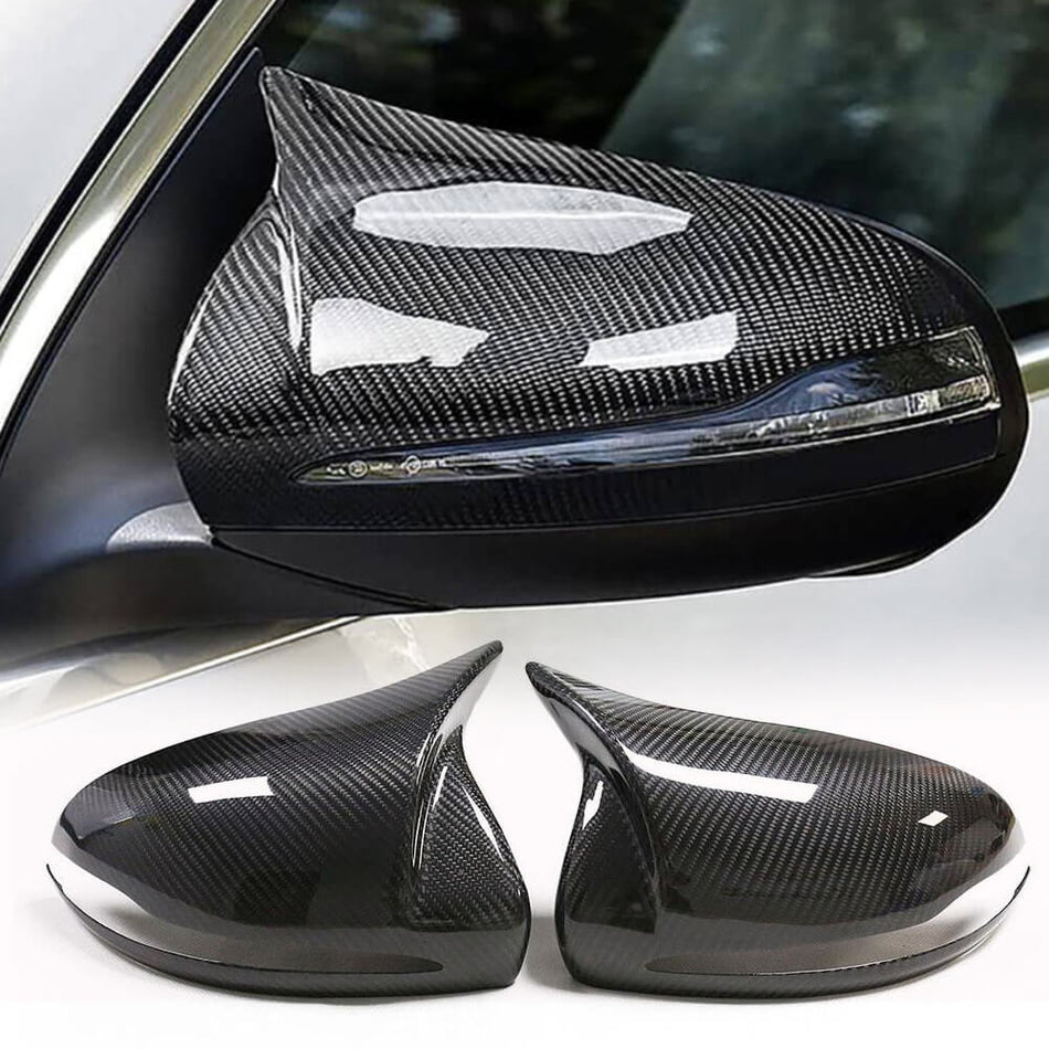 For Mercedes Benz W205 W238 C238 A238 W213 W222 X253 Dry Carbon Fiber Add-on Side Mirror Cover Caps