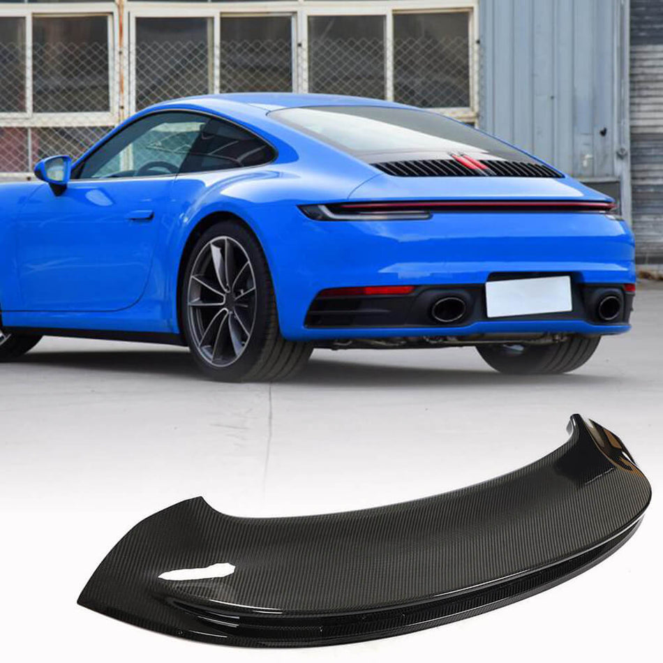 For Porsche 911 992 Carrera GT 19-23 Dry Carbon Fiber Rear Trunk Spoiler Boot Wing Lip