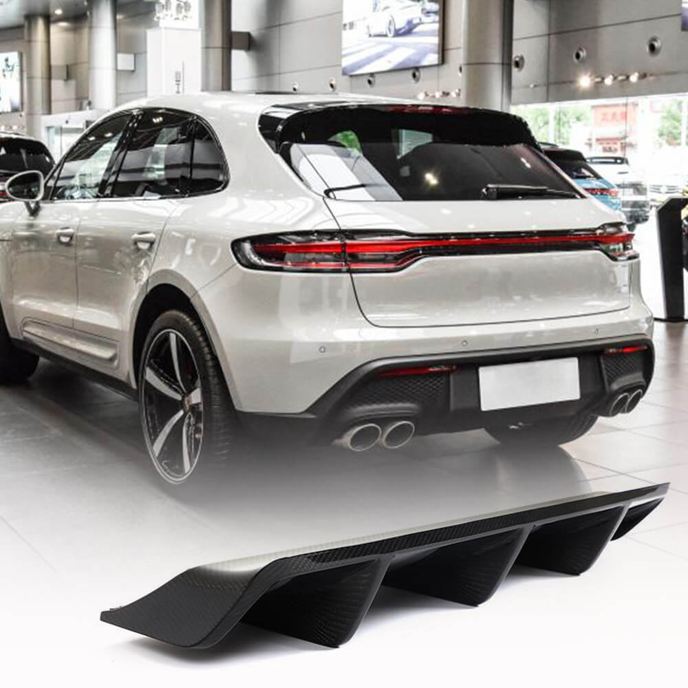 Macan Rear Diff Porsche Macan Carbon Fiber Rear Bumper Diffuser Lip – Ahacarbon