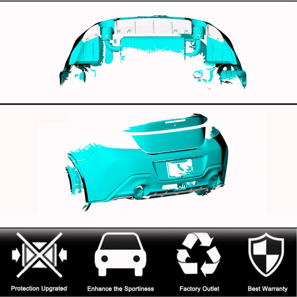 For Subaru BRZ Toyota GR86 Carbon Fiber Rear Bumper with Splitters