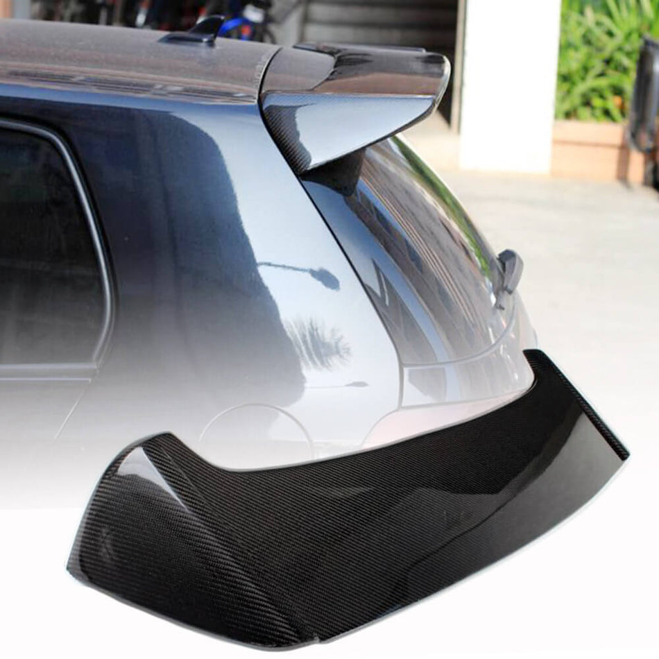 For Volkswagen VW Golf 6 MK6 GTI R/R20 Carbon Fiber Rear Roof Spoiler Window Wing Lip