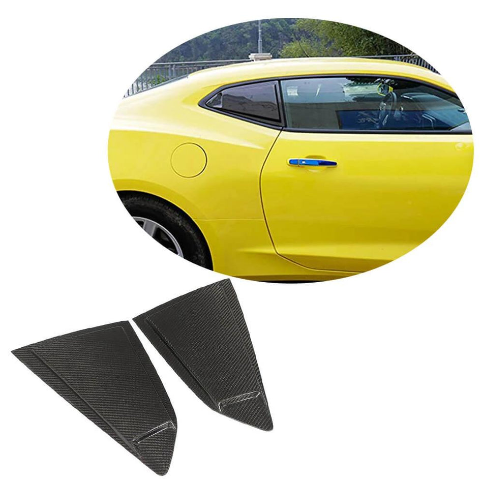 For Chevrolet Camaro Coupe Carbon Fiber Rear Triangular Window Scoop Louver Fender Vents