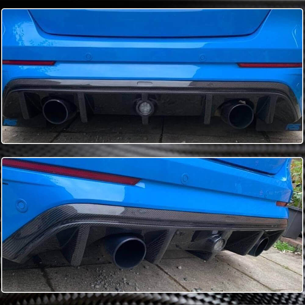 Ford Focus RS MK3 Carbon Fiber Rear Bumper Diffuser | Exterior Mods