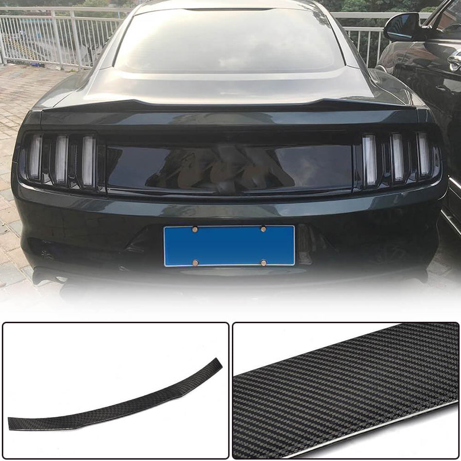 For Ford Mustang Coupe Carbon Fiber Rear Trunk Lid Spoiler Wing Lip | 6 V8 GT Shelby GT350R EcoBoost