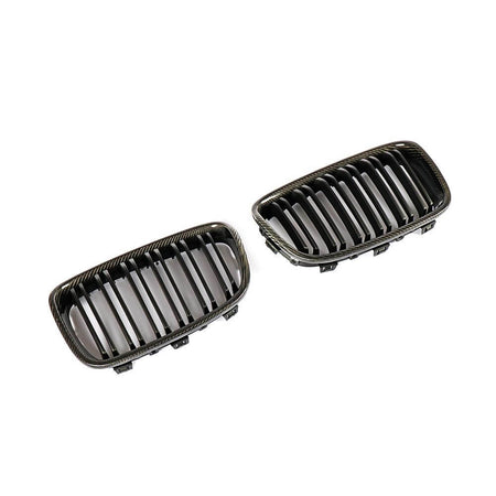 For BMW 1 Series F20 F21 Hatchback Pre-LCI Carbon Fiber Front Grille Frame Bumper Grill Outline Trim Decoration Emblem-Ahacarbon