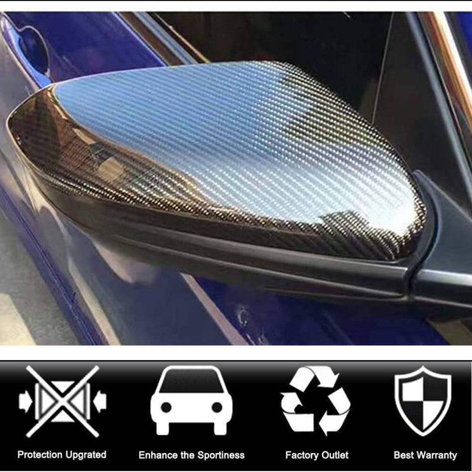 For Honda Civic 10th Replacment Carbon Fiber Side Rearview Mirror Cover Caps