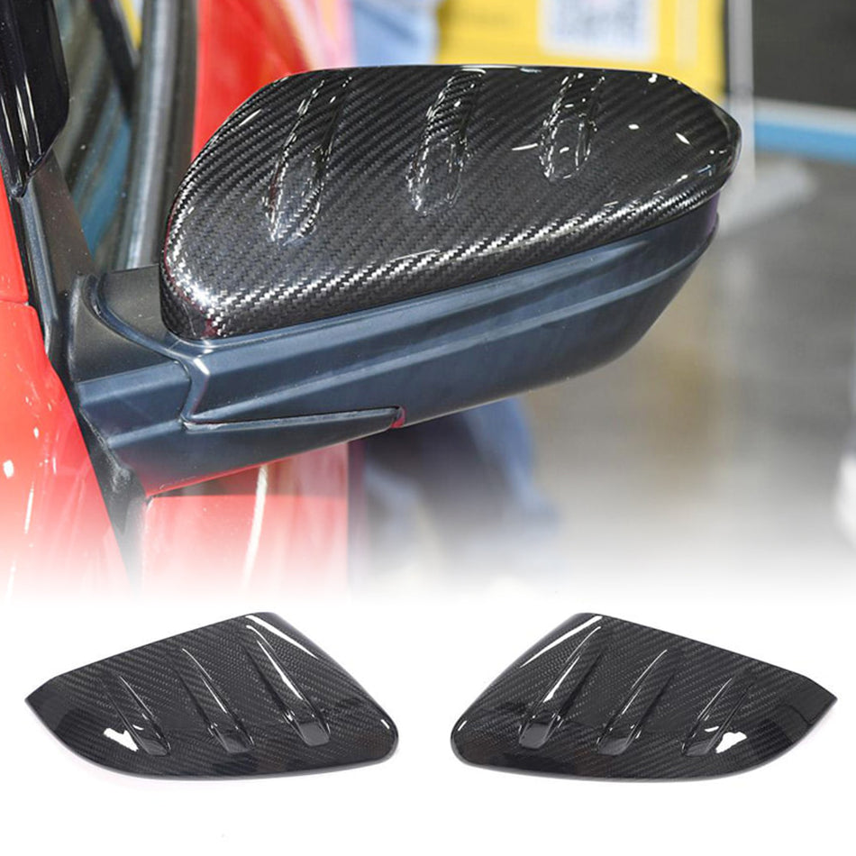 For Honda Civic 10th Replacment Carbon Fiber Side Rearview Mirror Cover Caps Pair