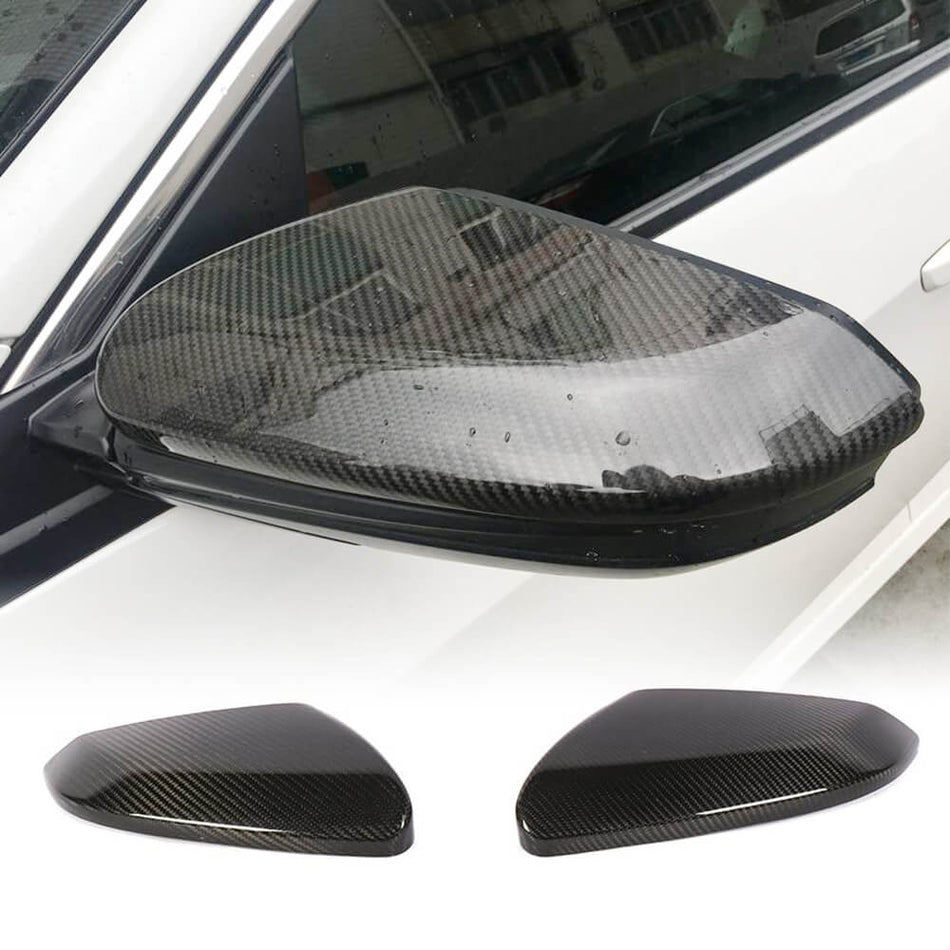 For Honda Civic 10th Add-on Real Carbon Fiber Side Rearview Mirror Cover Caps Pair