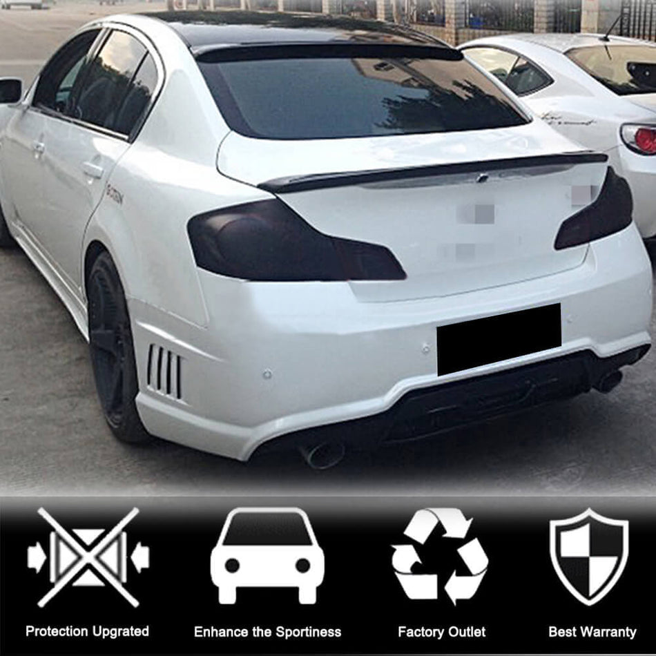 Infiniti G35 G37 G25 Sedan Rear Roof Spoiler Carbon Fiber-Ahacarbon