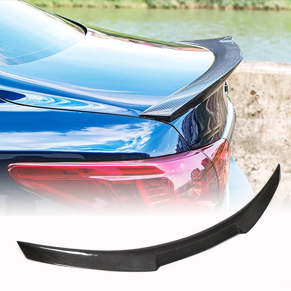 For Infiniti Q50 Q50S 2014-2022 Carbon Fiber Rear Trunk Spoiler Boot Wing Lip