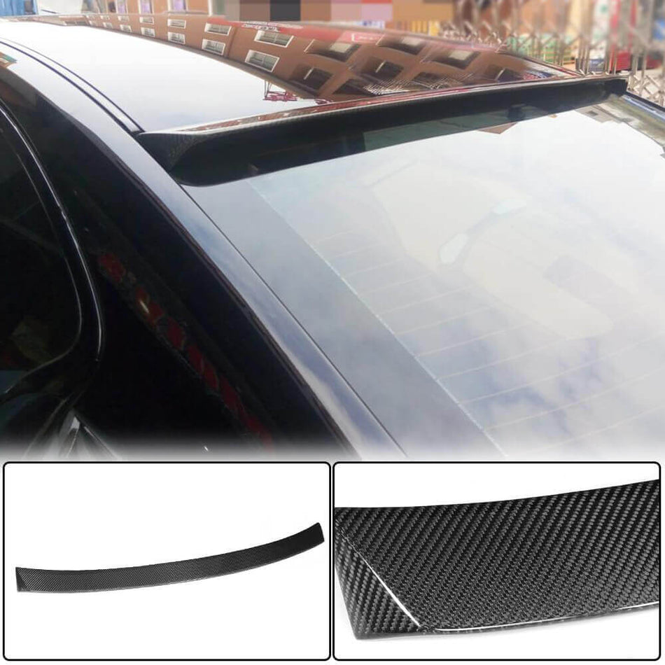 For Infiniti Q50 Q50S 2014-2022 Carbon Fiber Rear Spoiler Roof Window Wing Lip