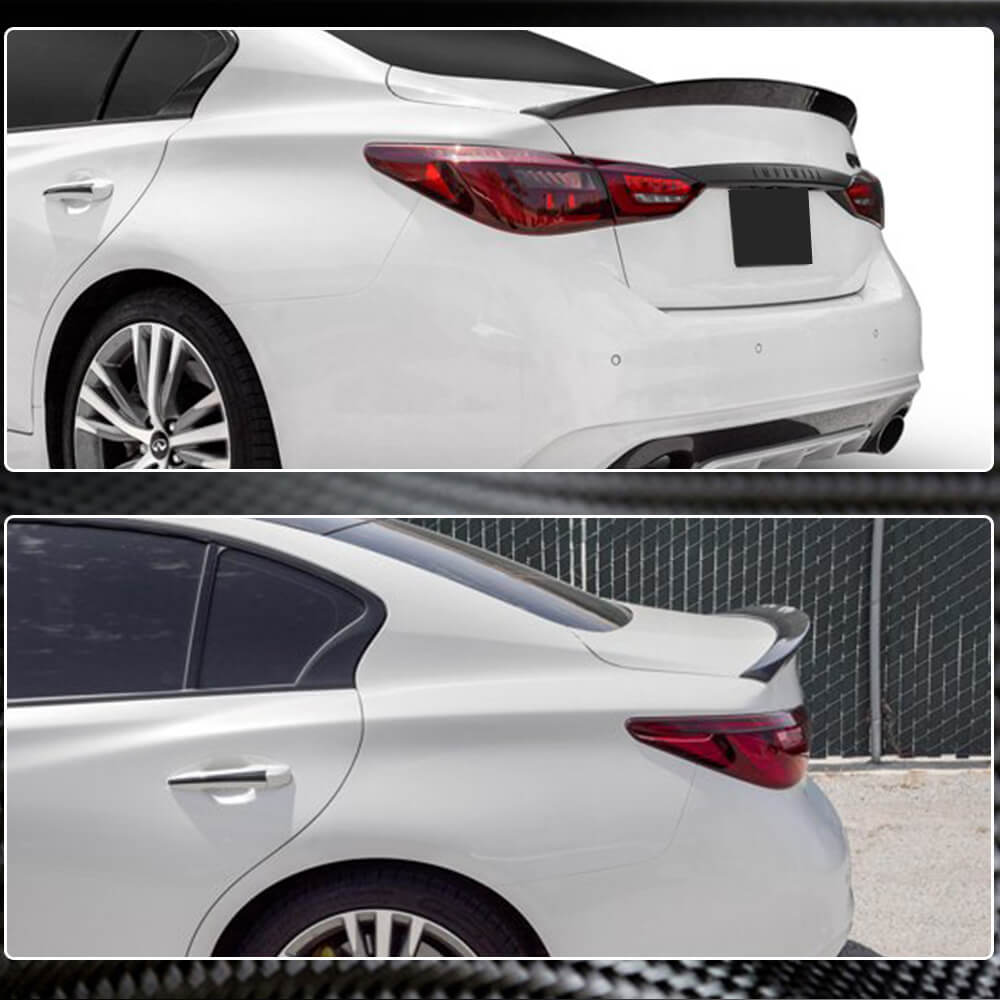 Infiniti Q50 Carbon Fiber Rear Trunk Spoiler Wing Lip | Exterior Mods ...