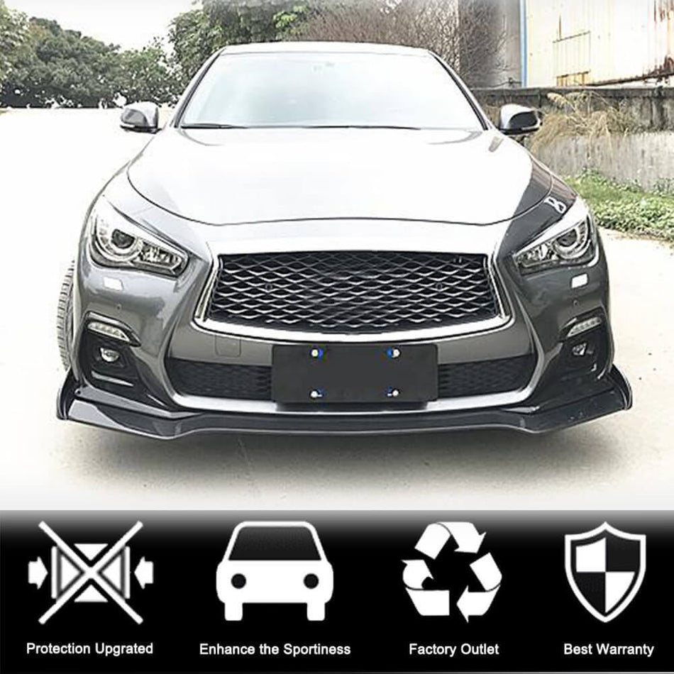 Infiniti Q50 Sport 2018-2022 Fog Light Covers Carbon Fiber-Ahacarbon