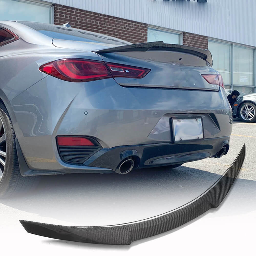 Infiniti Q60 Rear Trunk Lip & Wing & Spoiler | Carbon Fiber, M4 Style ...