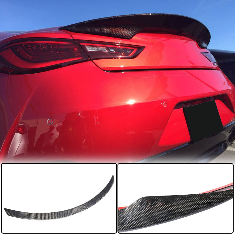 Infiniti Q60 Carbon Fiber Rear Trunk Spoiler Wing Lip | Extterior Mods