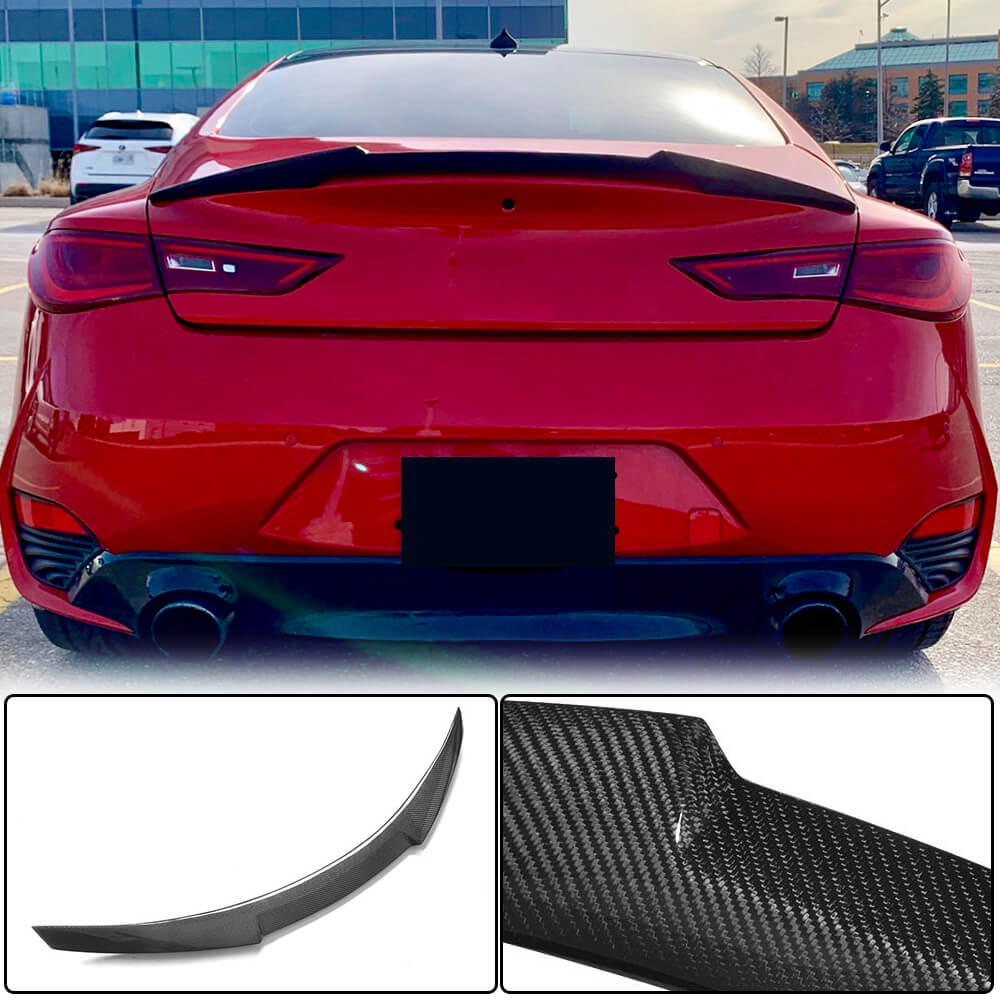 Infiniti Q60 Rear Trunk Lip & Wing & Spoiler | Carbon Fiber, M4 Style ...