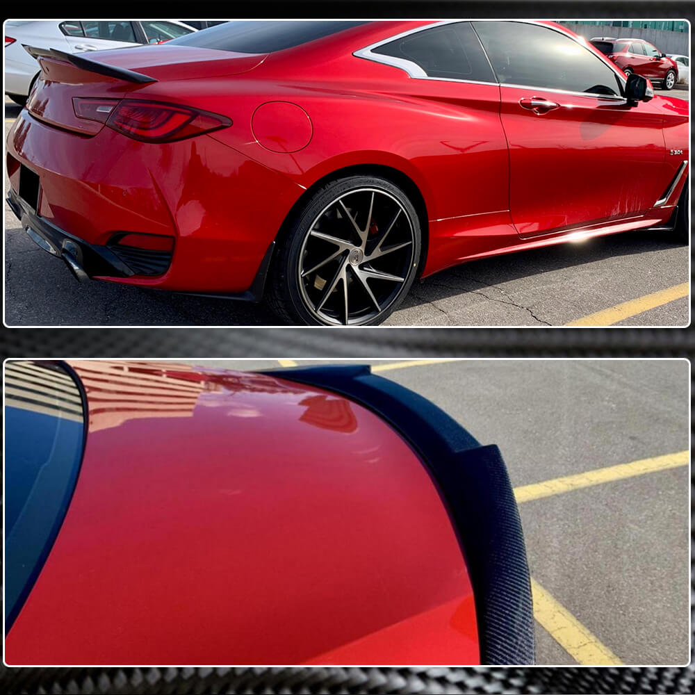 Infiniti Q60 Rear Trunk Lip & Wing & Spoiler | Carbon Fiber, M4 Style ...