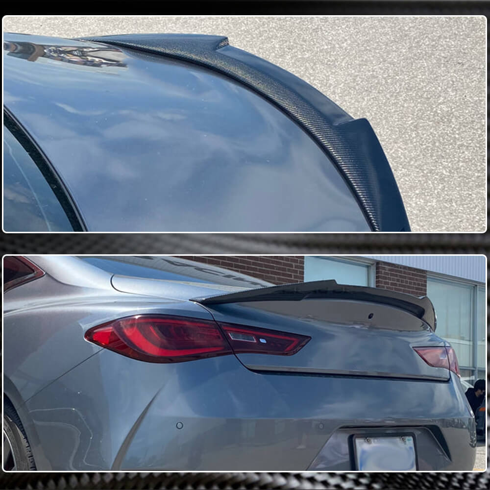 Infiniti Q60 Rear Trunk Lip & Wing & Spoiler | Carbon Fiber, M4 Style ...