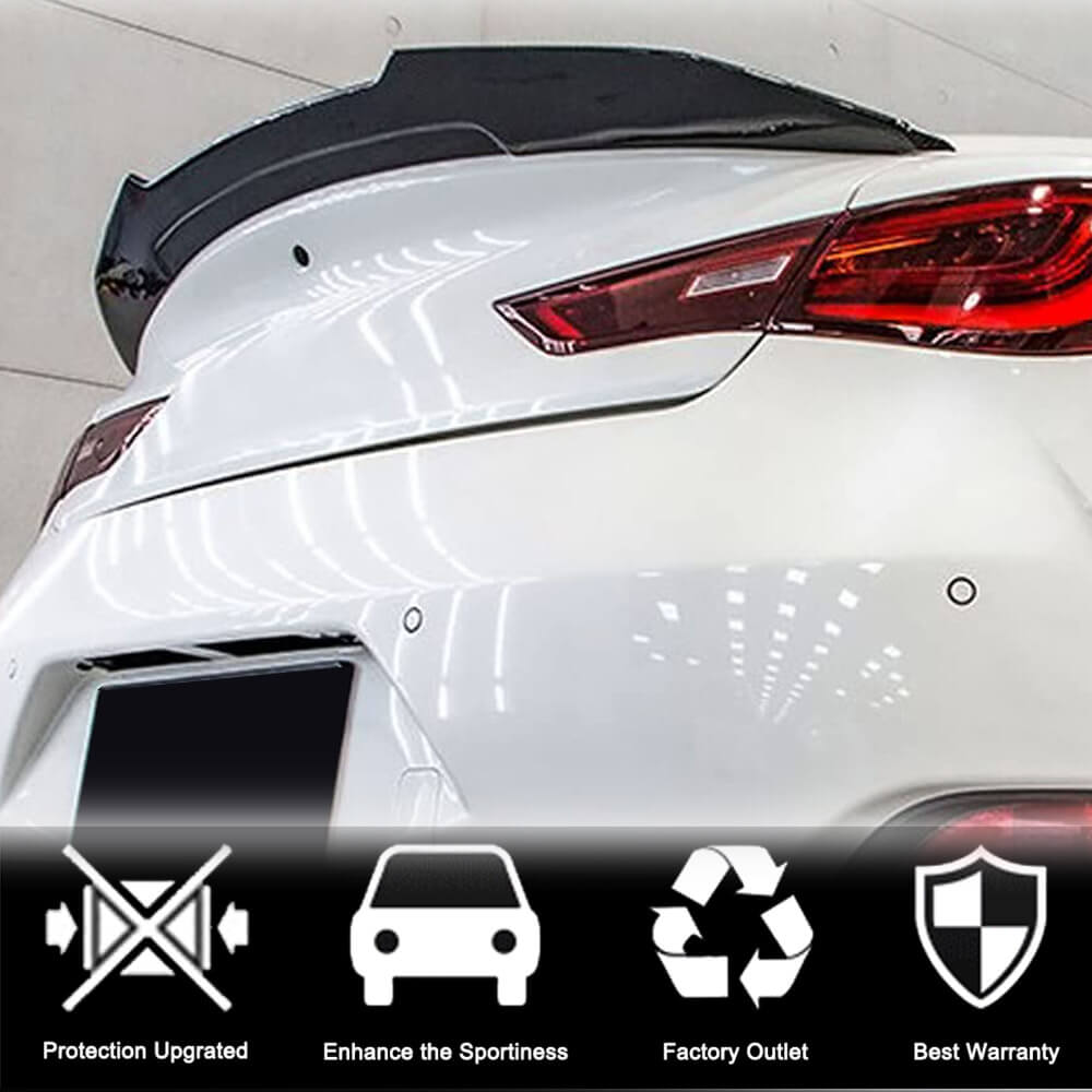 Infiniti Q60 Carbon Fiber Rear Trunk Spoiler|Ahacarbon