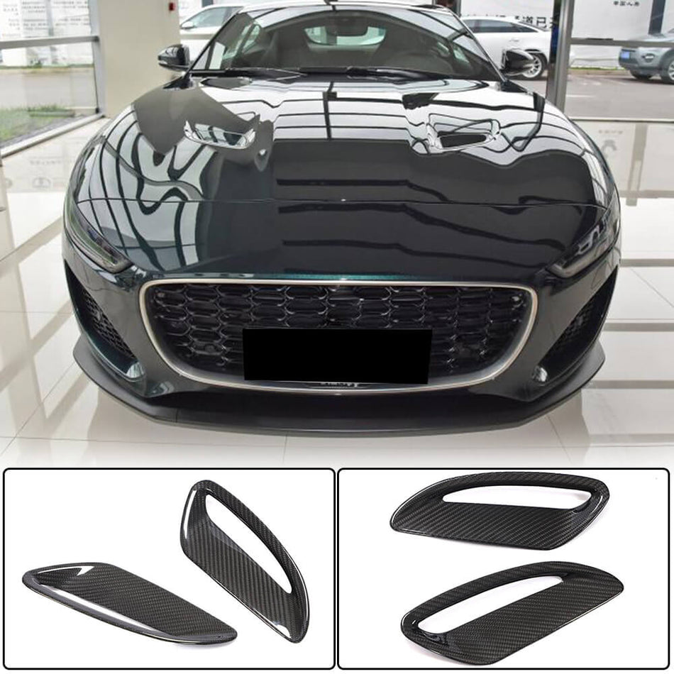 For Jaguar F-TYPE 2020UP Dry Carbon Fiber Hood Air Fender Vent Cover Body Kits