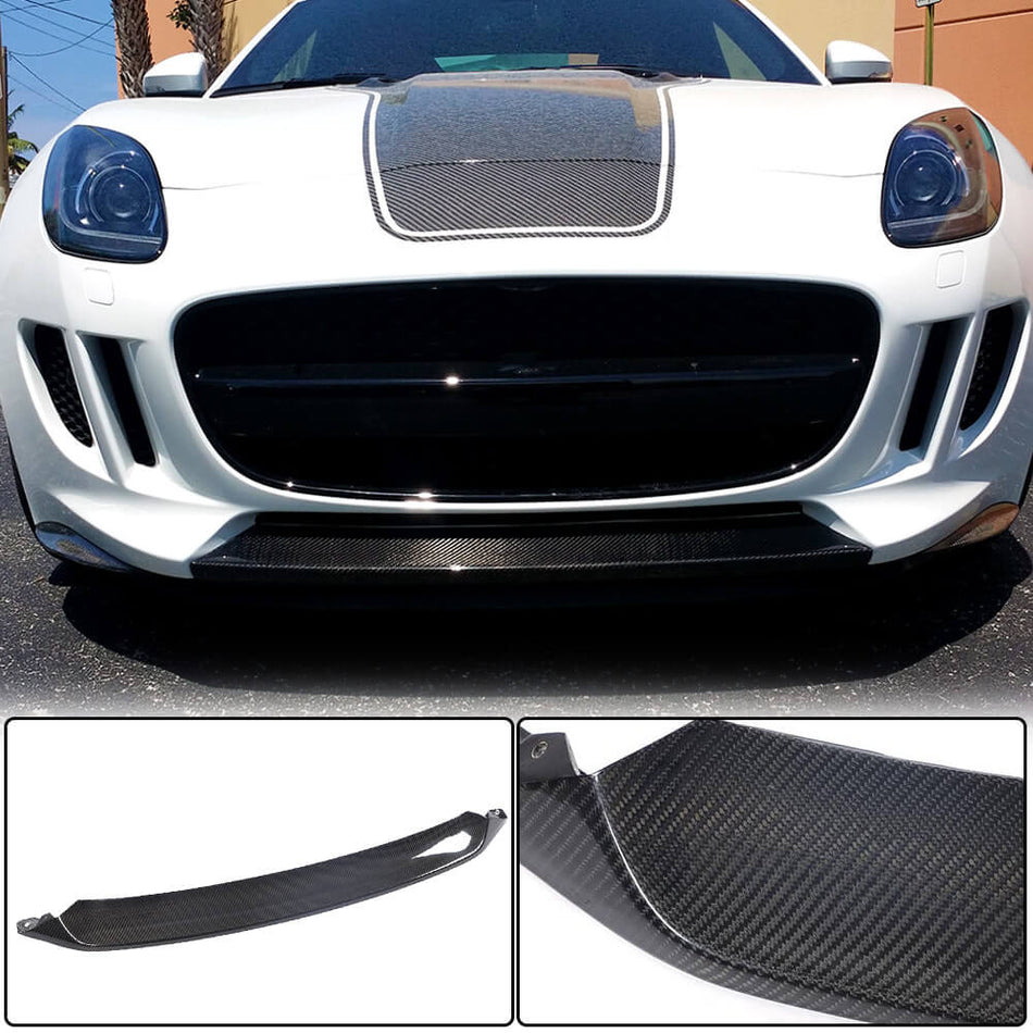 For Jaguar Project 7 2013-2015 Carbon Fiber Front Bumper Lip Spoiler