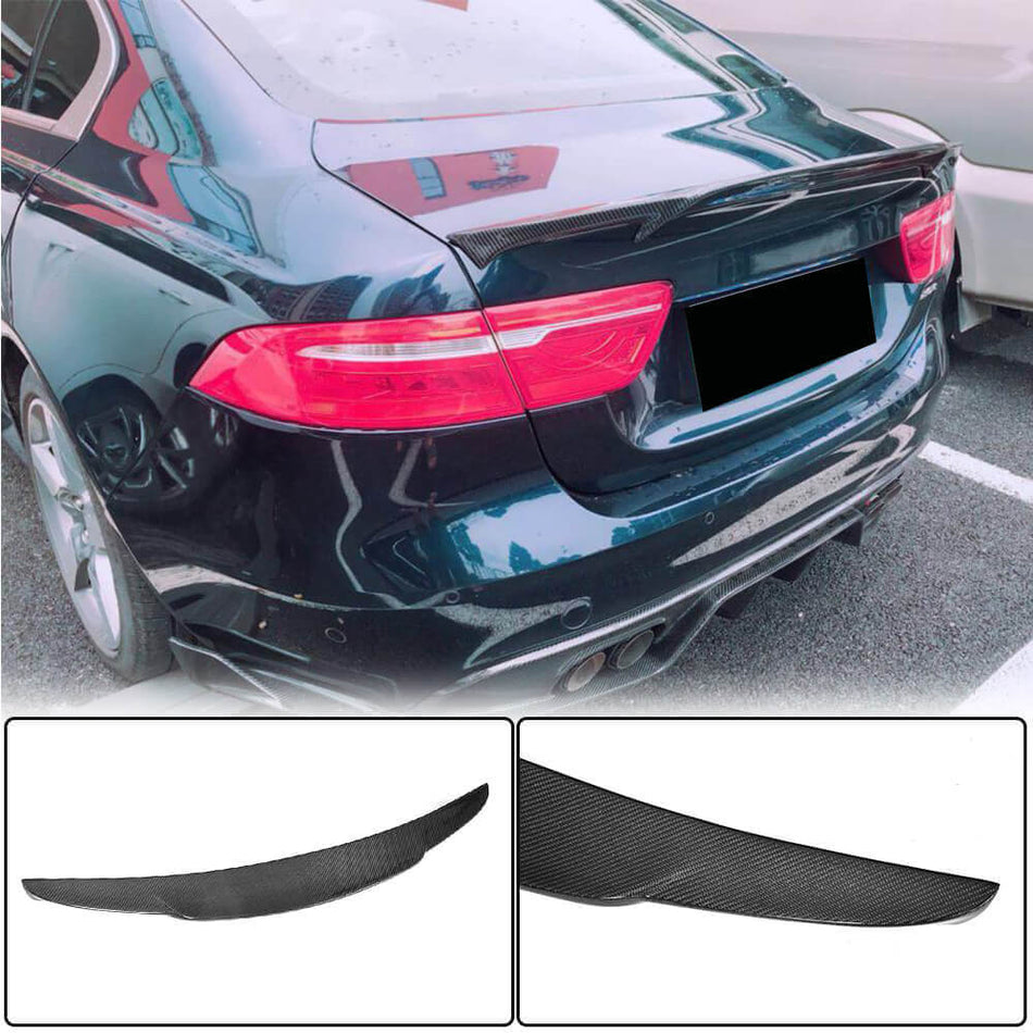 For Jaguar XE X760 Carbon Fiber Rear Trunk Spoiler Boot Wing Lip