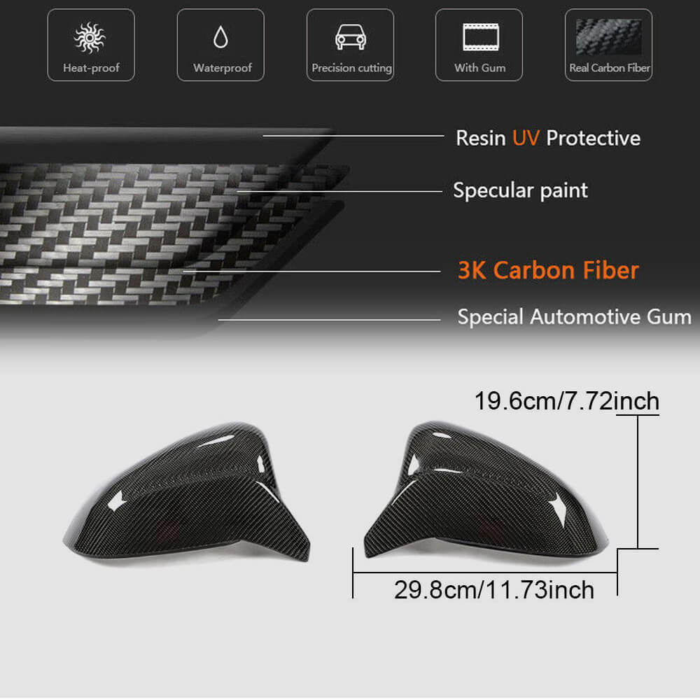 Get Jaguar XE XF XJ XK Mirror Cover | Carbon Fiber Parts for Jaguar