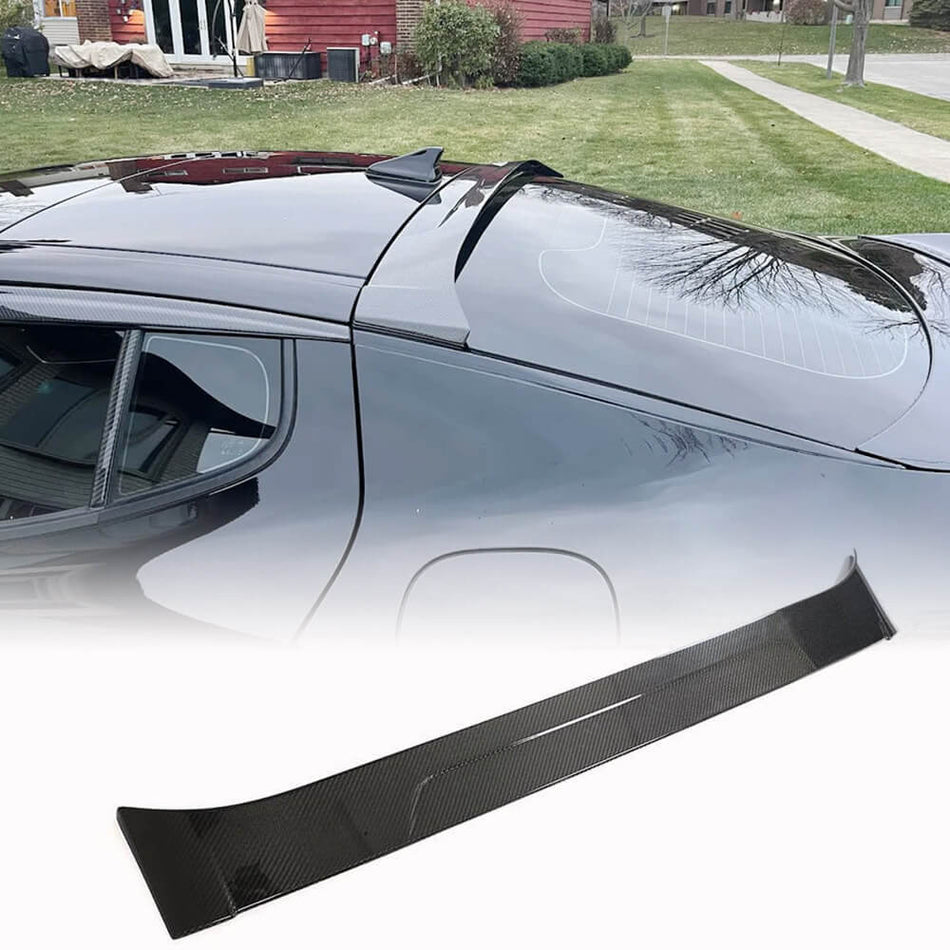 For Kia Stinger 2018-2023 Carbon Fiber Rear Roof Spoiler Window Wing Lip
