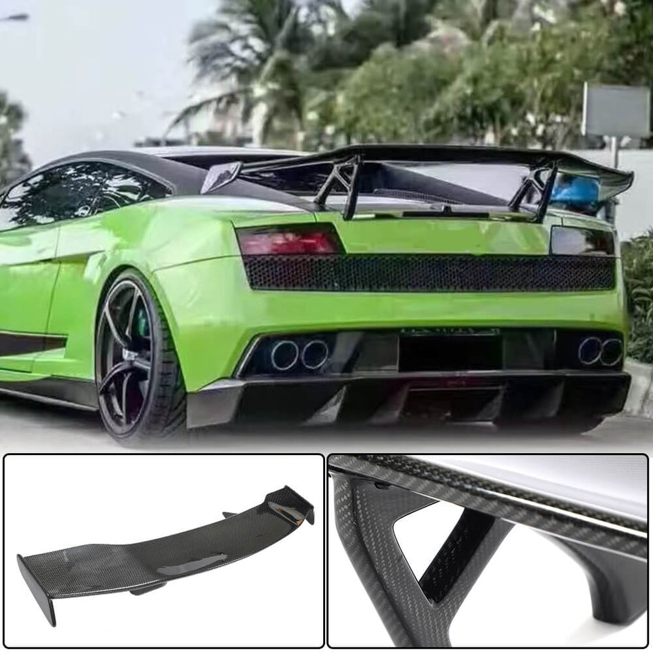 For Lamborghini Gallardo LP550 LP560 LP570 Dry Carbon Fiber Rear Trunk Spoiler Boot Wing Lip