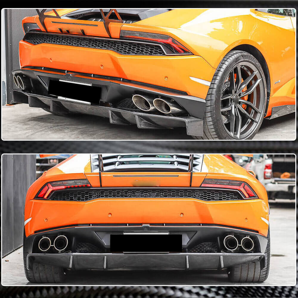Hurican Rear End Lamborghini Huracan Dry Carbon Fiber Rear Diffuser Lip | Exterior Mods
