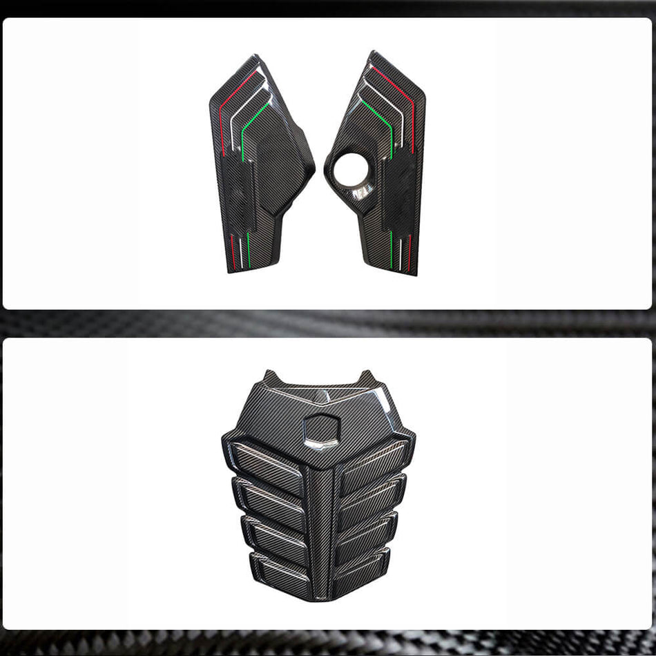 For Lamborghini Urus Dry Carbon Fiber Engine Bay Cover Caps Interior Accessories 3pcs/Set