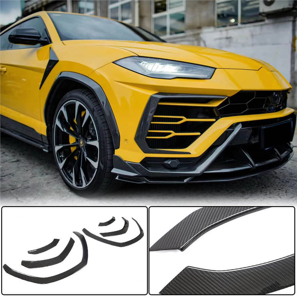 For Lamborghini Urus Dry Carbon Fiber Wheel Eyebrow Arch Trim Lips Fender Flares Protector