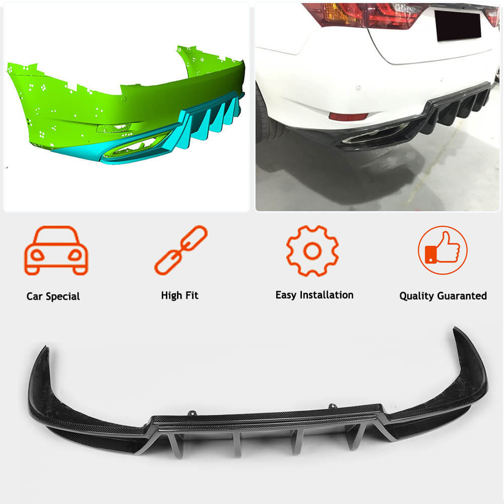 Lexus GS350 F Sport Carbon Fiber Rear Bumper Diffuser | Exterior Mods