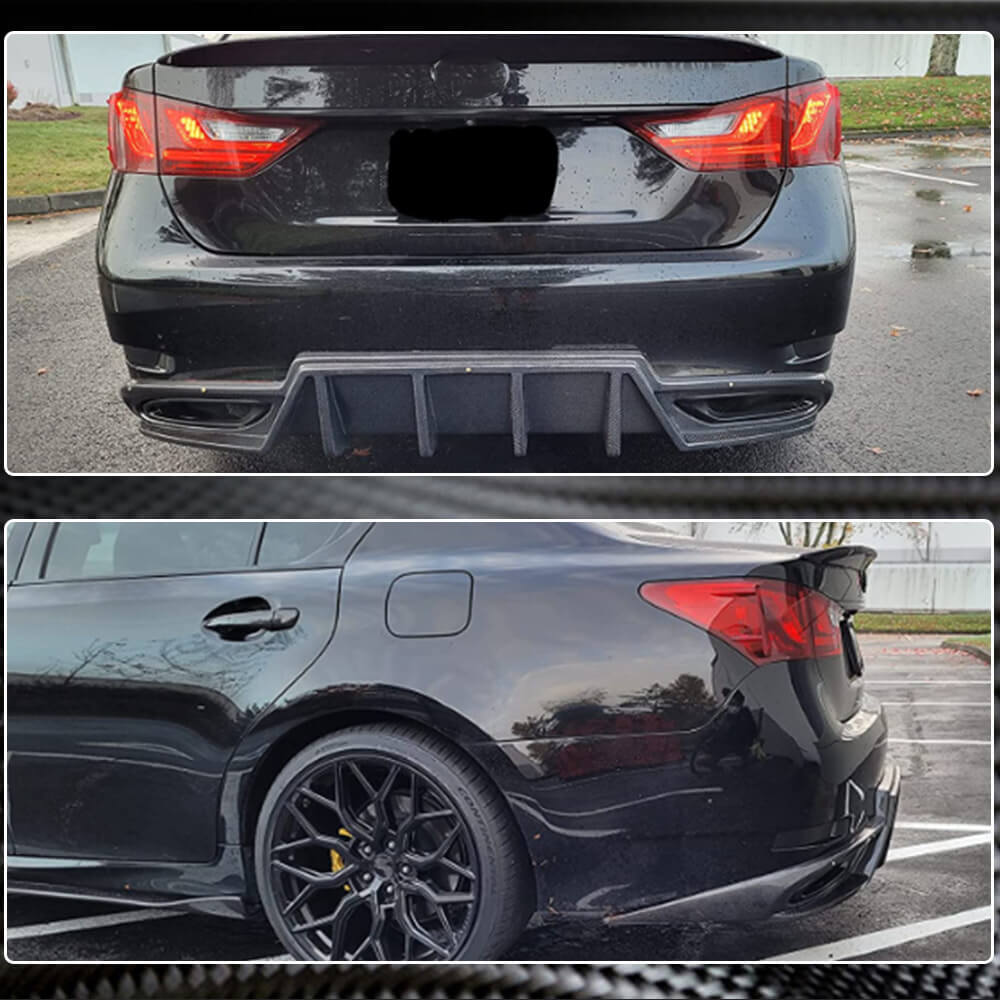 Lexus GS350 F Sport Carbon Fiber Rear Bumper Diffuser Exterior Mods Lexus gs350 f sport carbon fiber rear bumper diffuser exterior mods
