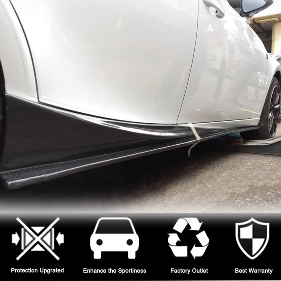 For Lexus IS XE30 Carbon Fiber Side Skirts Door Rocker Panels Extension Lip | IS200t IS250 IS300 IS350