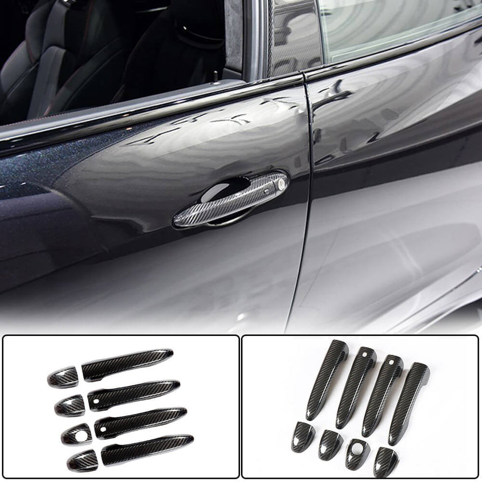 For Maserati Ghibli Quattroporte QP Levante Dry Carbon Fiber Door Handle Covers