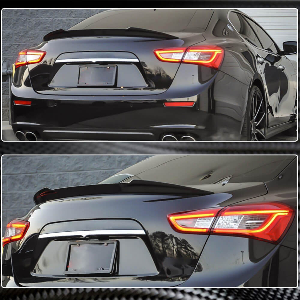 Maserati Ghibli Carbon Fiber Rear Trunk Spoiler & Wing & Lip