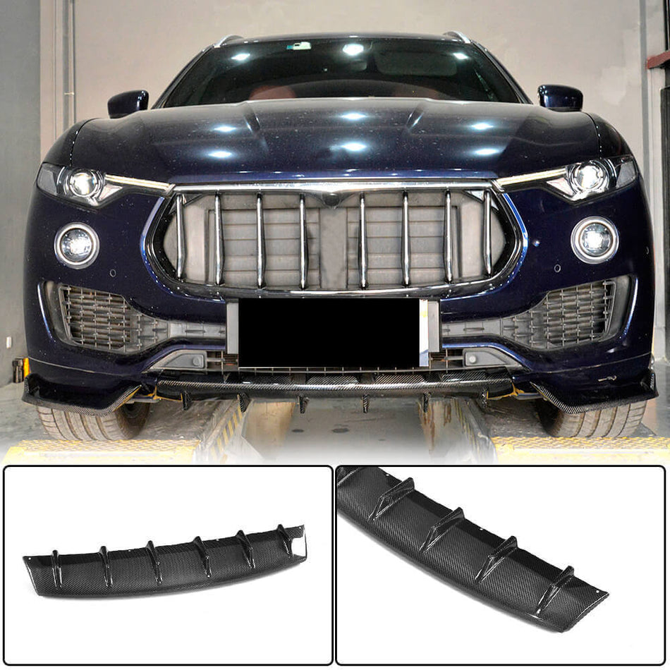 For Maserati Levante Carbon Fiber Front Bumper Lip Chin Spoiler Cover