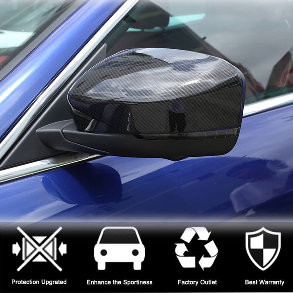 For Maserati Levante Carbon Fiber Side Rearview Mirror Cover Caps Pair